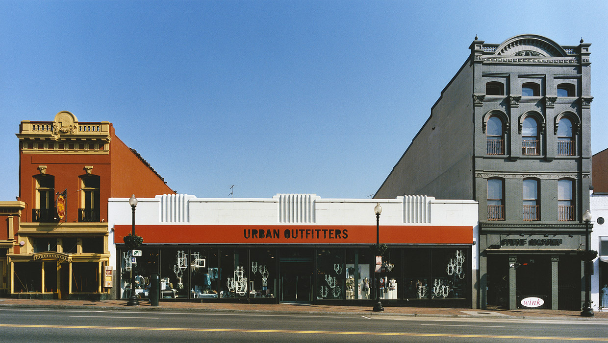 The Urban Outfitters retail store on M Street in Georgetown in Washington DC